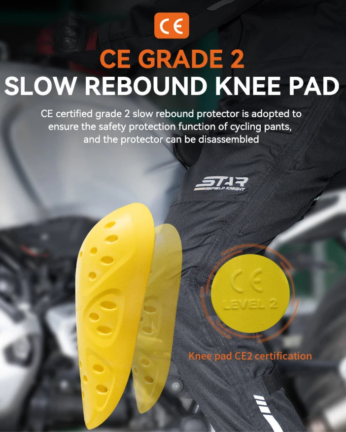 Warm And Quick-Release Motorcycle Pants with CE Certified Knee Guards