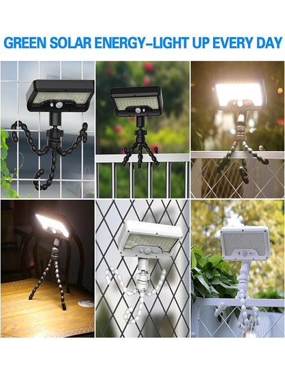 Outdoor Solar Sensor Light with Flexible Octopus Tripod