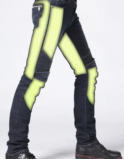 Abrasion-Resistant Motorcycle Skinny jeans