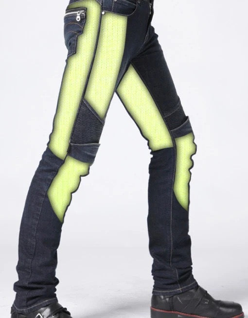 Abrasion-Resistant Motorcycle Skinny jeans