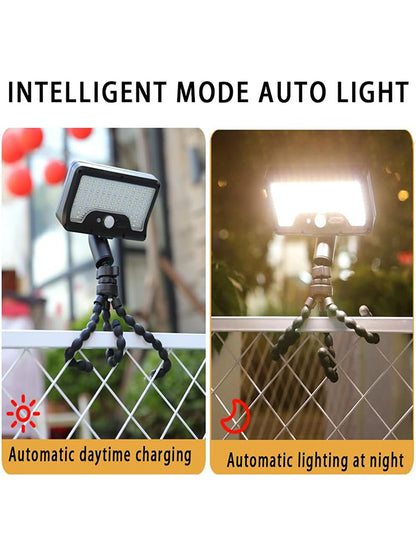 Outdoor Solar Sensor Light with Flexible Octopus Tripod