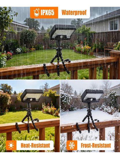 Outdoor Solar Sensor Light with Flexible Octopus Tripod