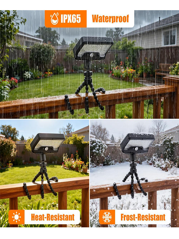 Outdoor Solar Sensor Light with Flexible Octopus Tripod