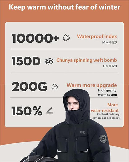 High-Viz Thermal Motorcycle Suit - 10K Waterproof & Full Zip