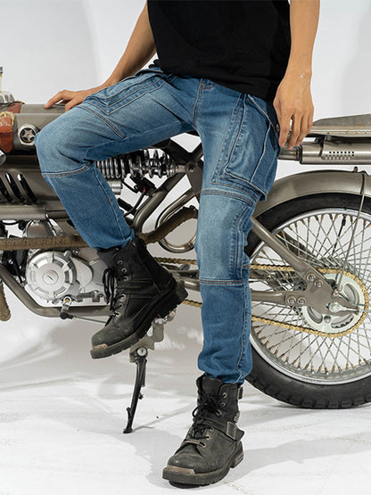 Safety Riding Denim Pants with Removable Protectors