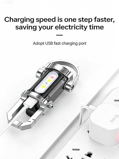 Portable multi-functional keychain light