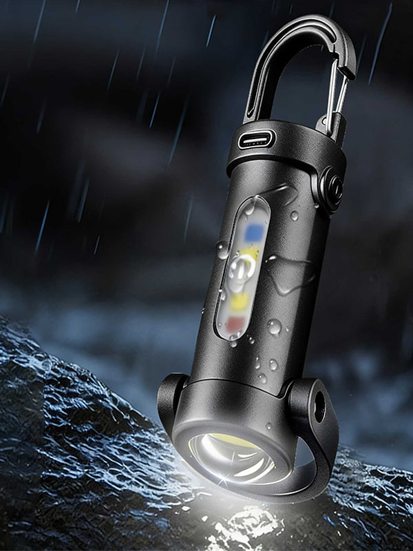 Portable multi-functional keychain light