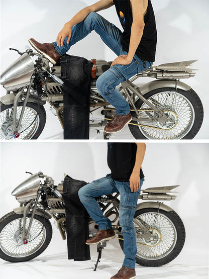 Safety Riding Denim Pants with Removable Protectors