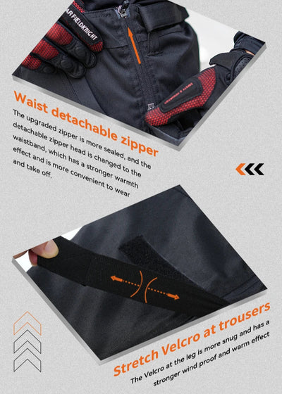 Warm And Quick-Release Motorcycle Pants with CE Certified Knee Guards