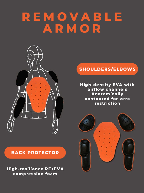 Men's Airflow Motorcycle Jacket - CE Armor & Mesh Ventilation