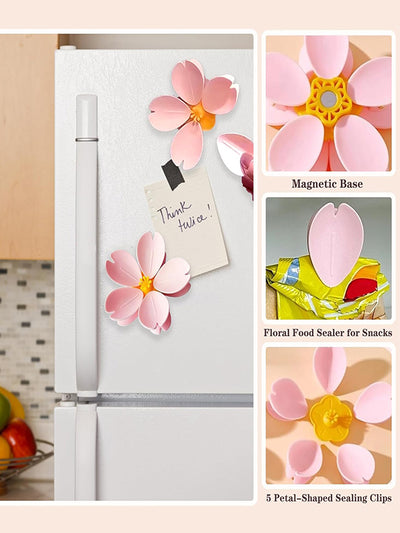 Blossom magnetic sealing clip refrigerator magnet