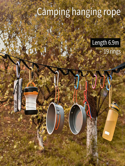 Outdoor tent storage ropes