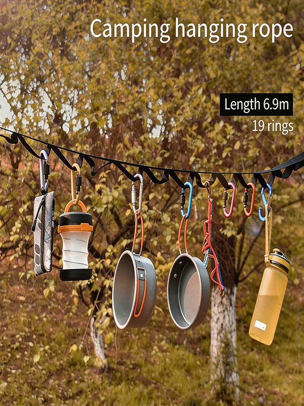 Outdoor tent storage ropes