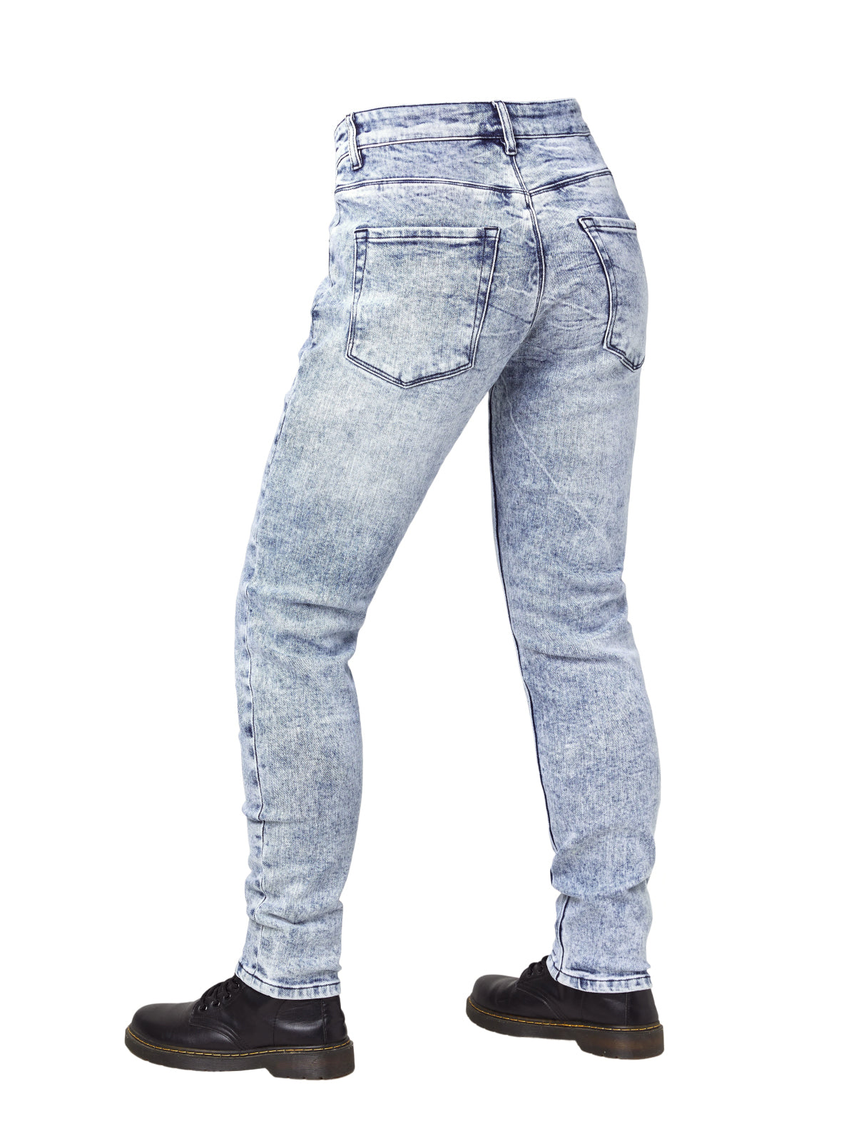 Men's Skinny Fit Cycling Jeans - Stretch Denim, Medium Wash