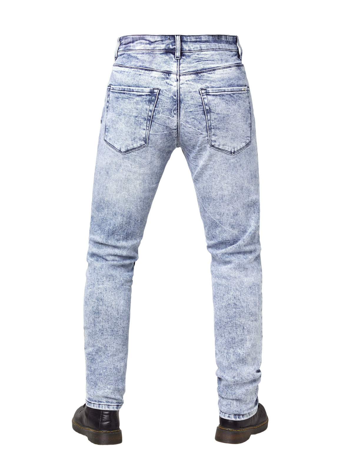 Men's Skinny Fit Cycling Jeans - Stretch Denim, Medium Wash