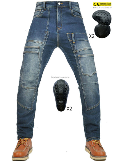 Multi-Pocket Motorcycle Skinny jeans