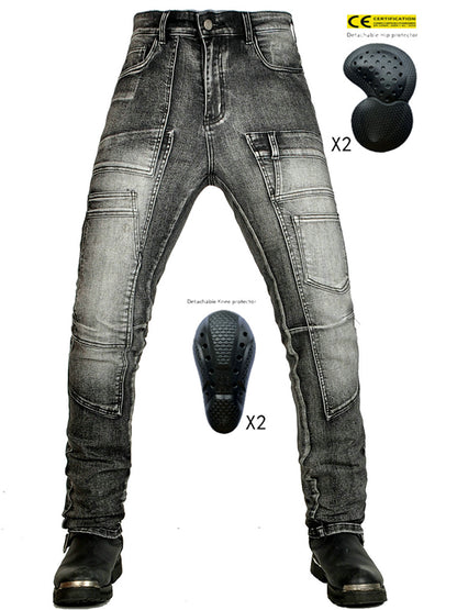Multi-Pocket Motorcycle Skinny jeans