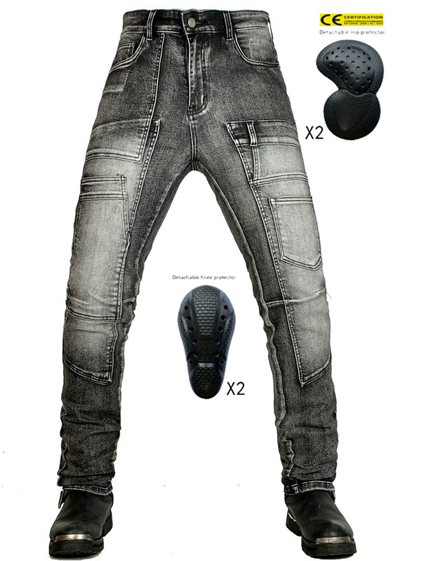 Multi-Pocket Motorcycle Skinny jeans