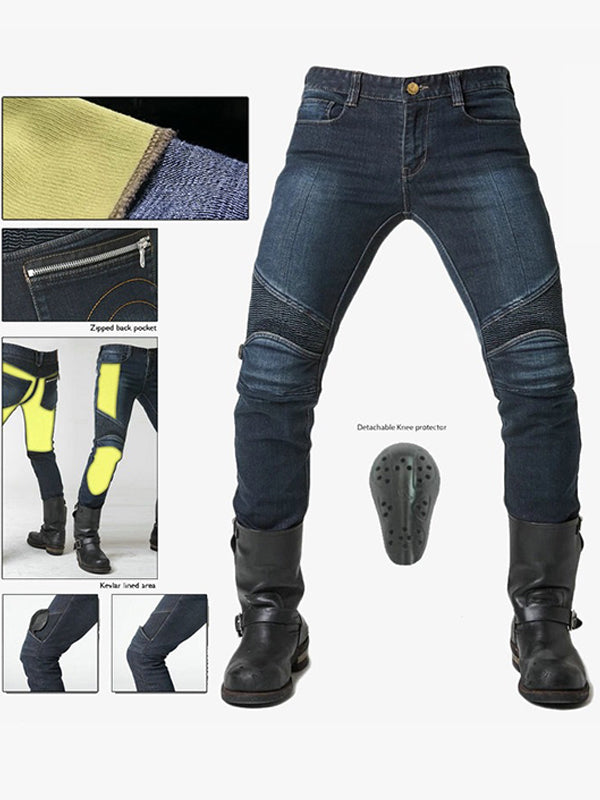 Abrasion-Resistant Motorcycle Skinny jeans