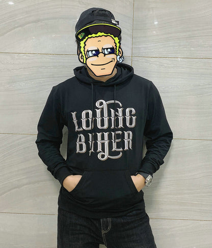 Fleece-Lined Hooded Cycling Sweatshirt