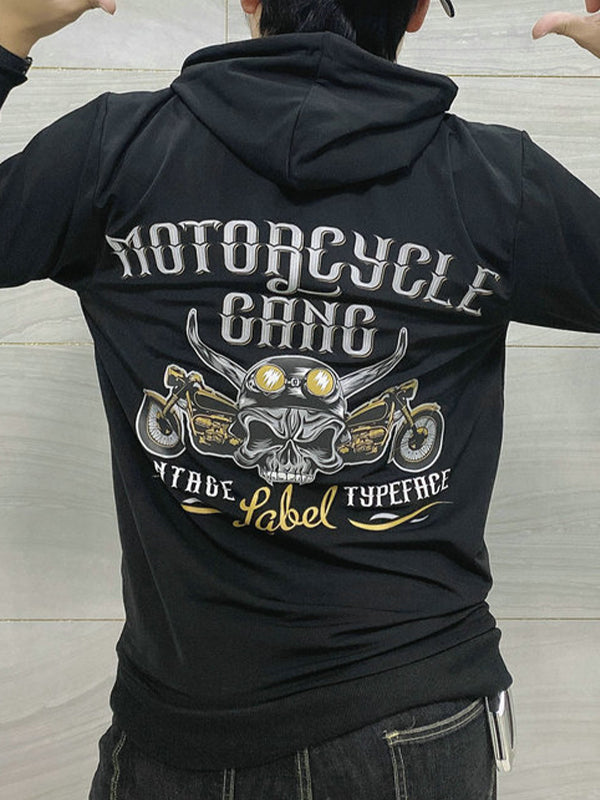 Fleece-Lined Hooded Cycling Sweatshirt