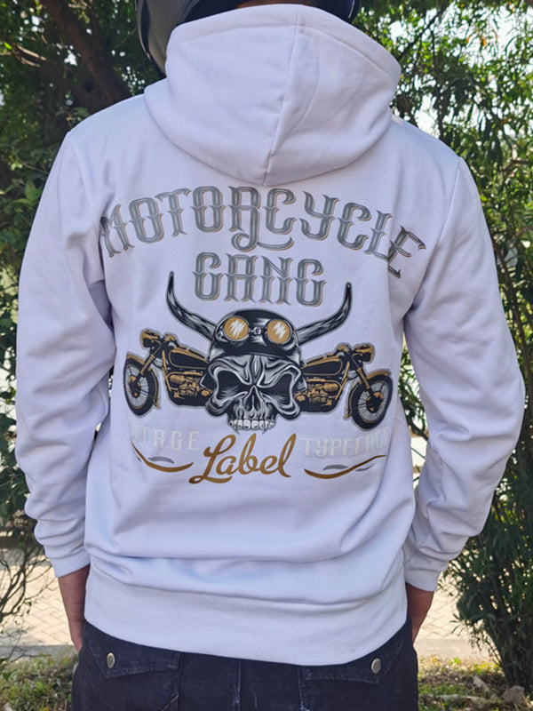 Fleece-Lined Hooded Cycling Sweatshirt