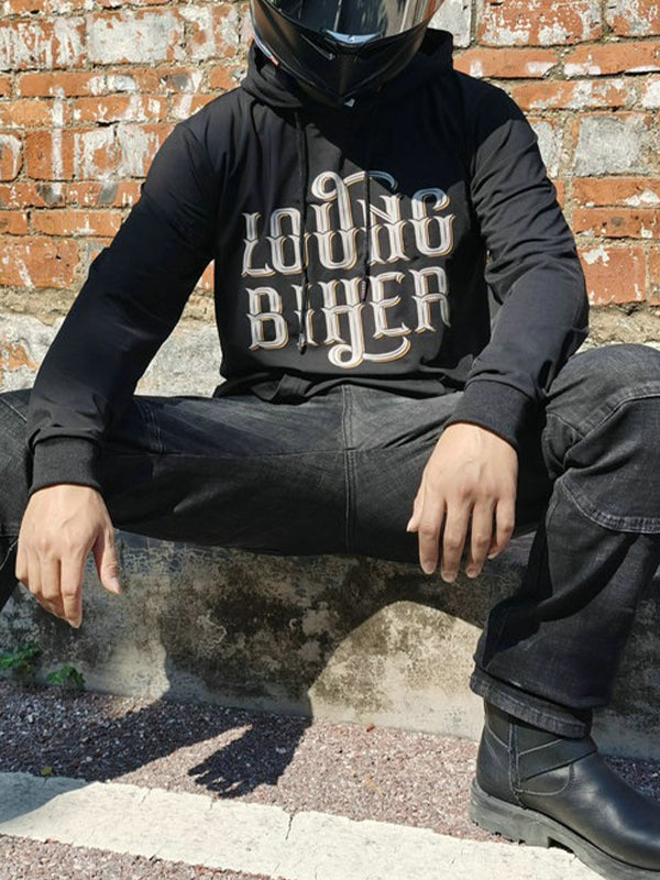 Fleece-Lined Hooded Cycling Sweatshirt