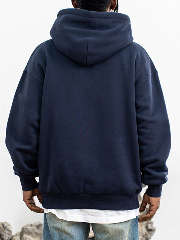 Men's Retro Americana Fleece Patchwork Hoodie