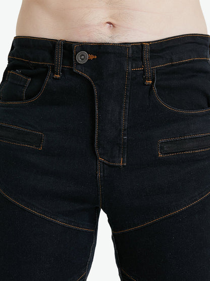 Men’s Protective Denim Motorcycle Pants with Removable CE Armor