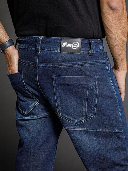 Men's Slim-Fit Armored Riding Jeans | Stretch Denim & Aramid Lining