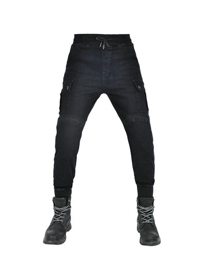 Men's Kevlar-Reinforced Riding Jeans - Extended Hip-to-Knee Armor