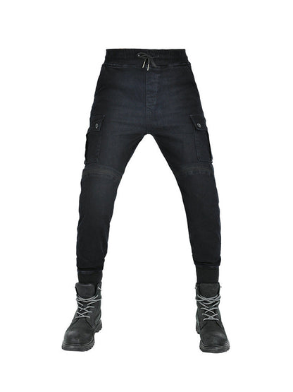 Men's Kevlar-Reinforced Riding Jeans - Extended Hip-to-Knee Armor