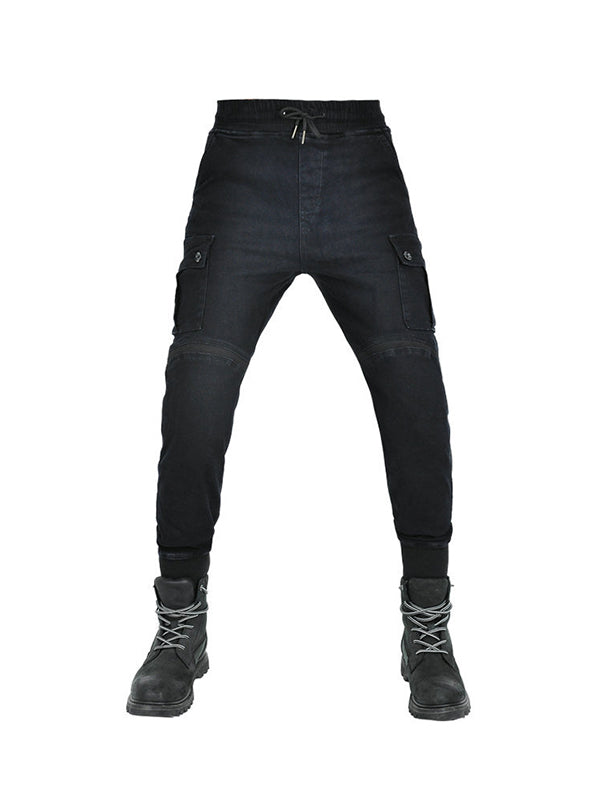 Men's Kevlar-Reinforced Riding Jeans - Extended Hip-to-Knee Armor