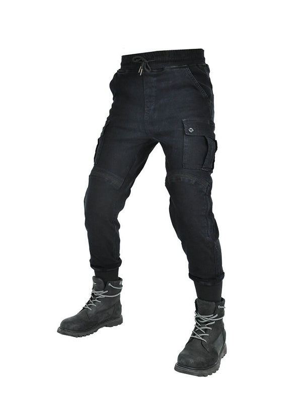 Men's Kevlar-Reinforced Riding Jeans - Extended Hip-to-Knee Armor