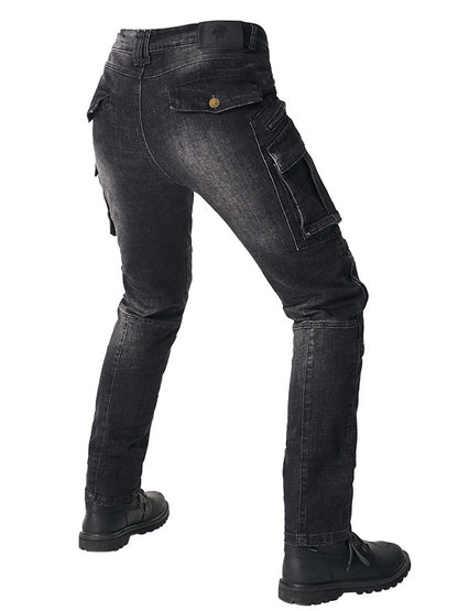 Safety Riding Denim Pants with Removable Protectors
