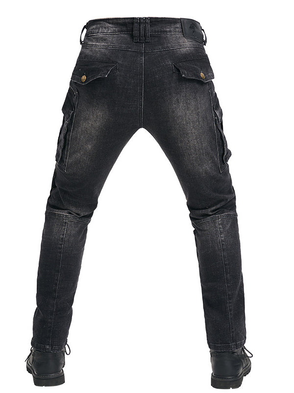 Safety Riding Denim Pants with Removable Protectors
