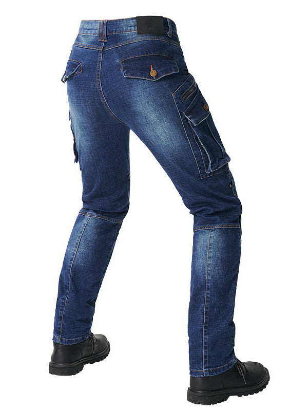 Safety Riding Denim Pants with Removable Protectors