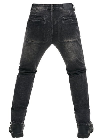 Abrasion Resistant Multi-Pocket Riding Jeans