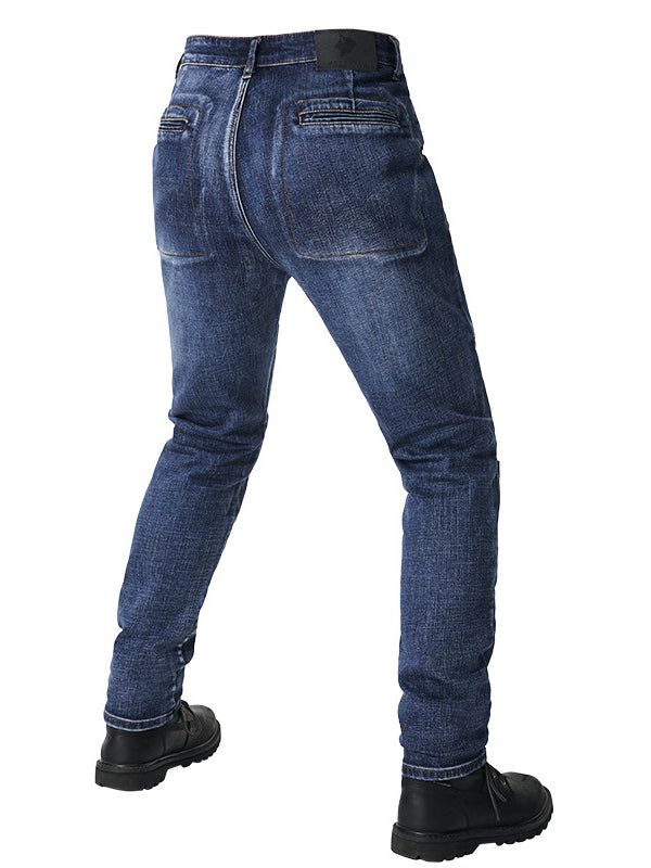 Abrasion Resistant Multi-Pocket Riding Jeans