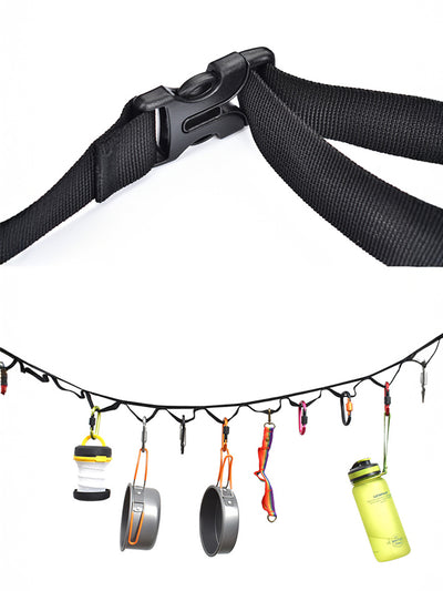 Outdoor tent storage ropes