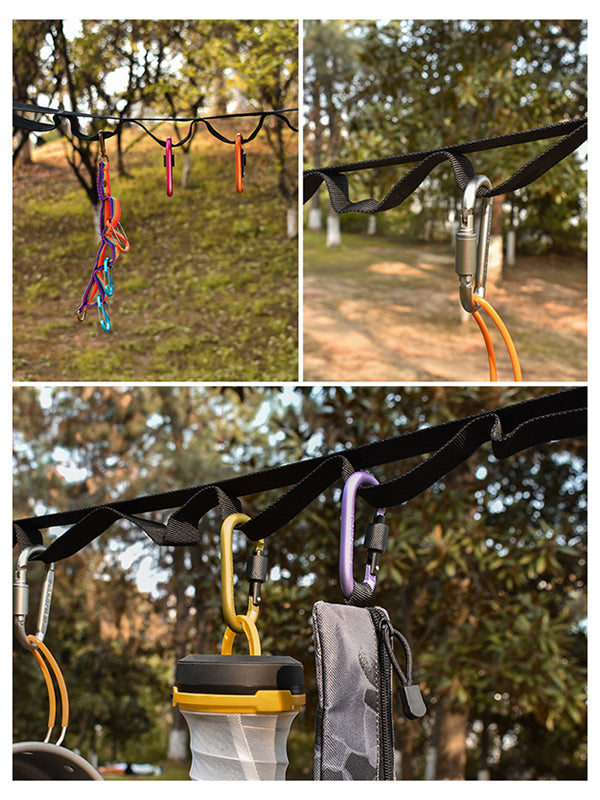 Outdoor tent storage ropes