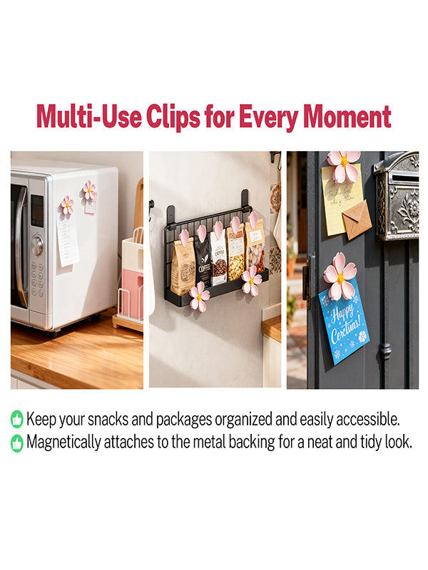 Blossom magnetic sealing clip refrigerator magnet