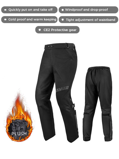 High-Viz Thermal Riding Pants - Full-Length Zips & CE Armor