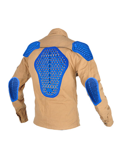 Men's Vintage Cotton Blend Motorcycle Jacket with Armor
