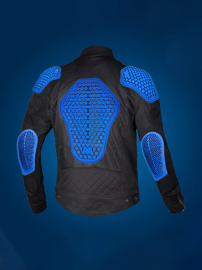 Men’s Vintage Windproof Motorcycle Jacket with Breathable Mesh & Soft Silicone Armor