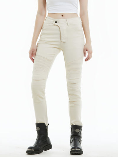 Women's Slim-Fit Vintage Motorcycle Jeans - Waterproof & Armored