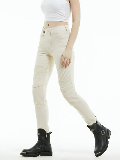 Women's Slim-Fit Vintage Motorcycle Jeans - Waterproof & Armored