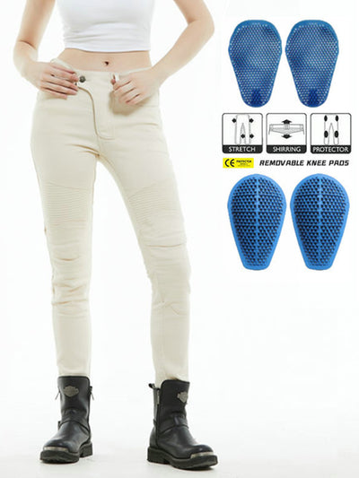 Women's Slim-Fit Vintage Motorcycle Jeans - Waterproof & Armored