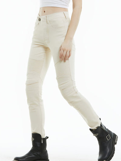 Women's Slim-Fit Vintage Motorcycle Jeans - Waterproof & Armored