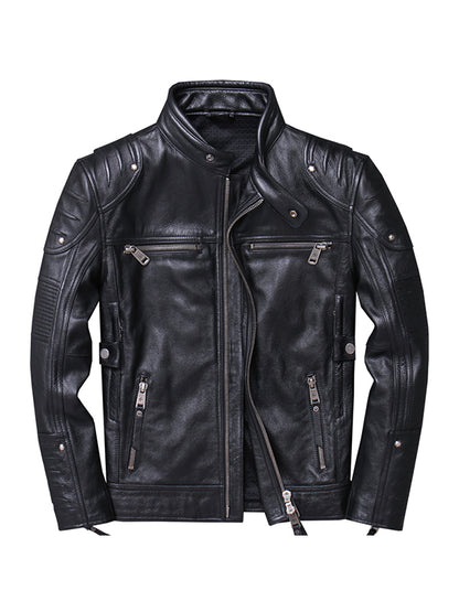 Men's Motorcycle Suit Vintage Leather Jacket